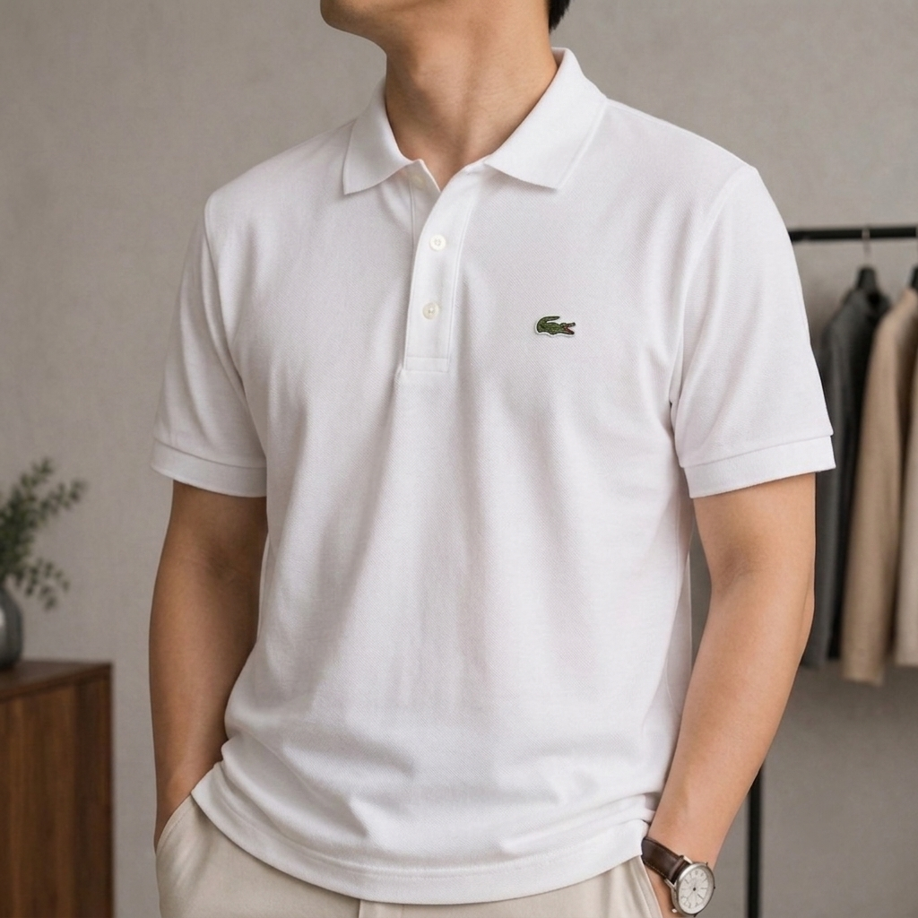 WHITE LACOSTE POLO T-SHIRT_img_0