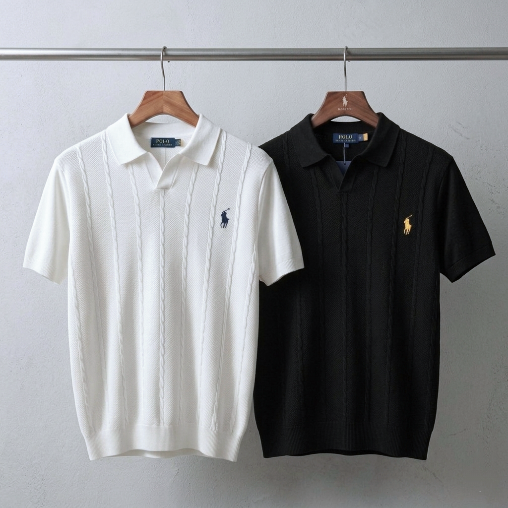 BLACK & WHITE COMBO CABLE POLO