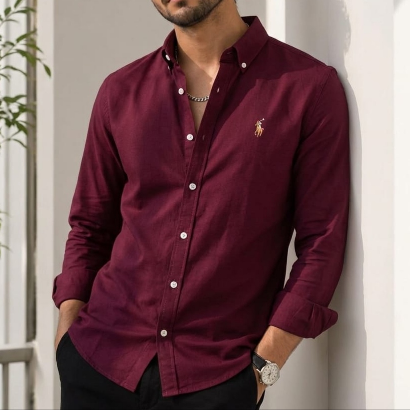 Maroon Color Ralph Lauren Polo Shirt