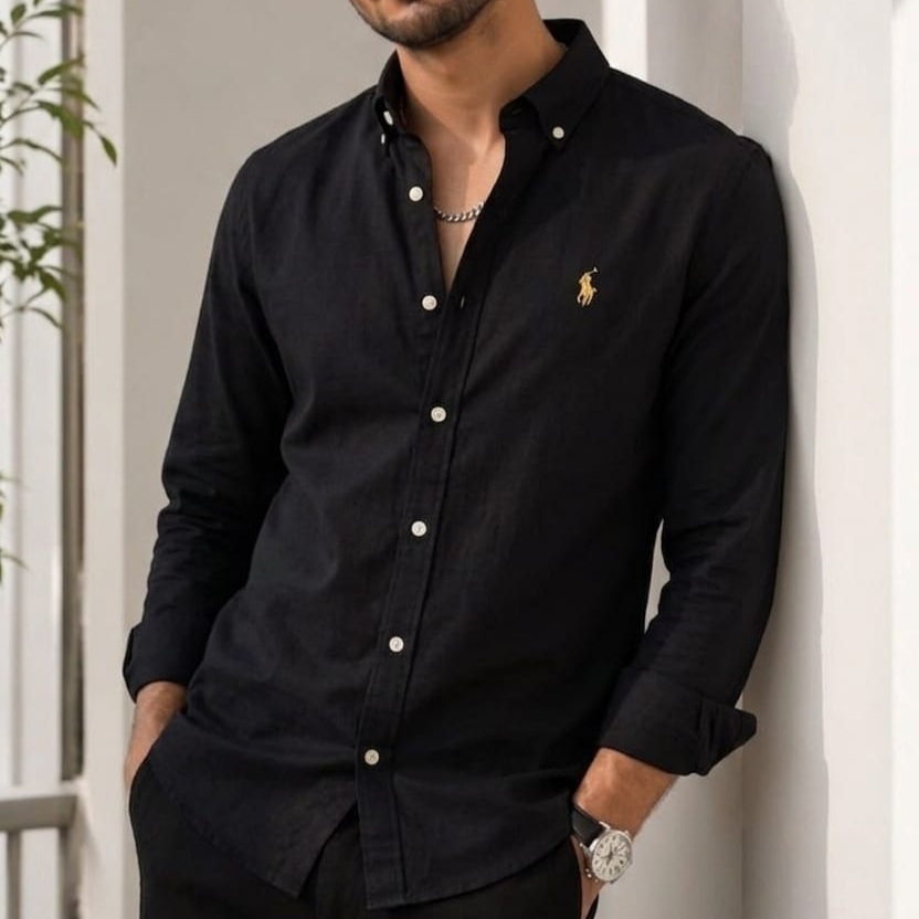 Black Color Ralph Lauren Polo Shirt