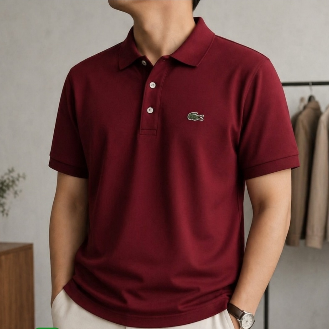 MAROON LACOSTE POLO T-SHIRT_img_0