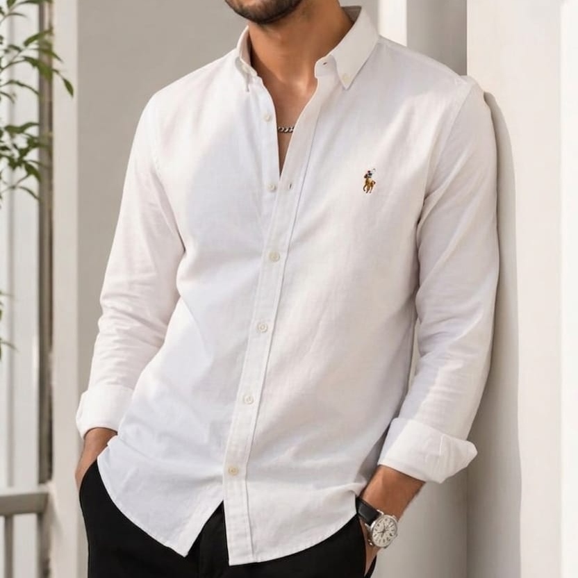 White Color Ralph Lauren Polo Shirt