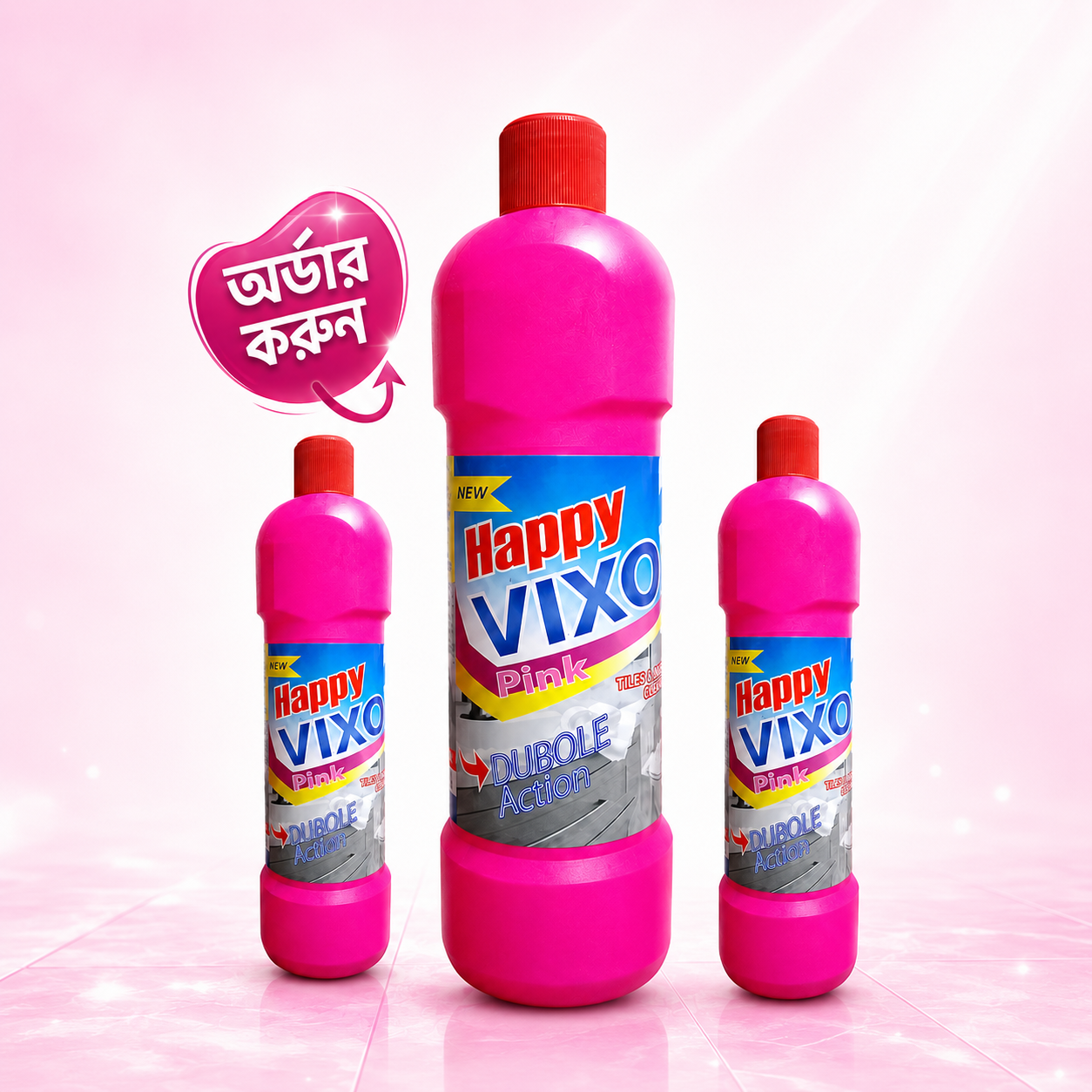 Happy Vixol Pink- 1000ml