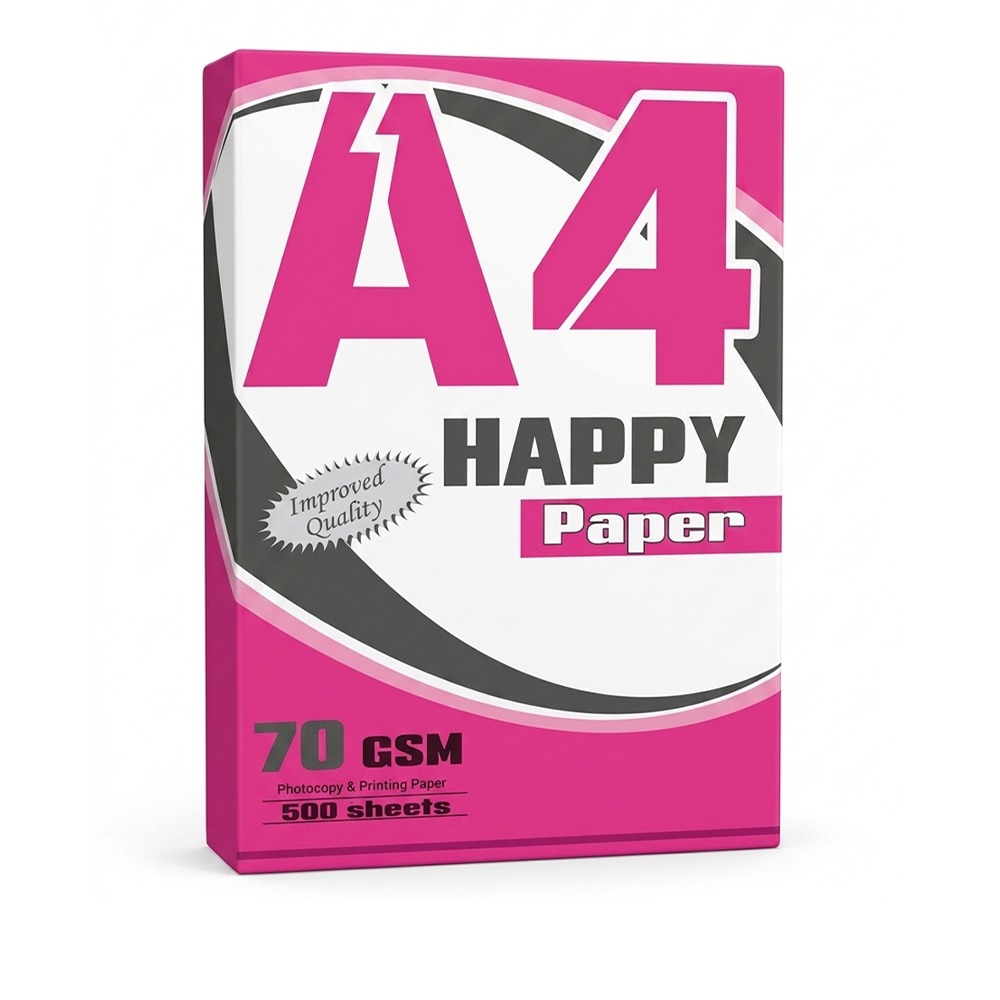 Happy A4 Offset Paper 70 GSM- (~500 Sheet)