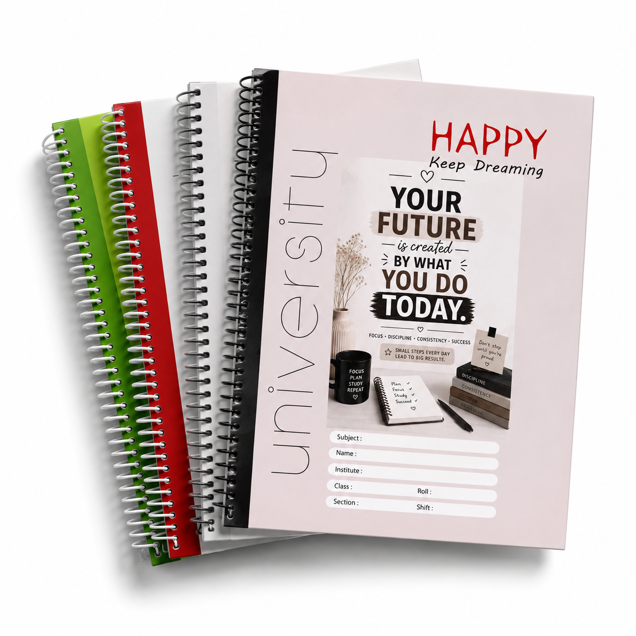 164 Page Happy Spyrial/Ring Exercise Book(khata)-Happy Products