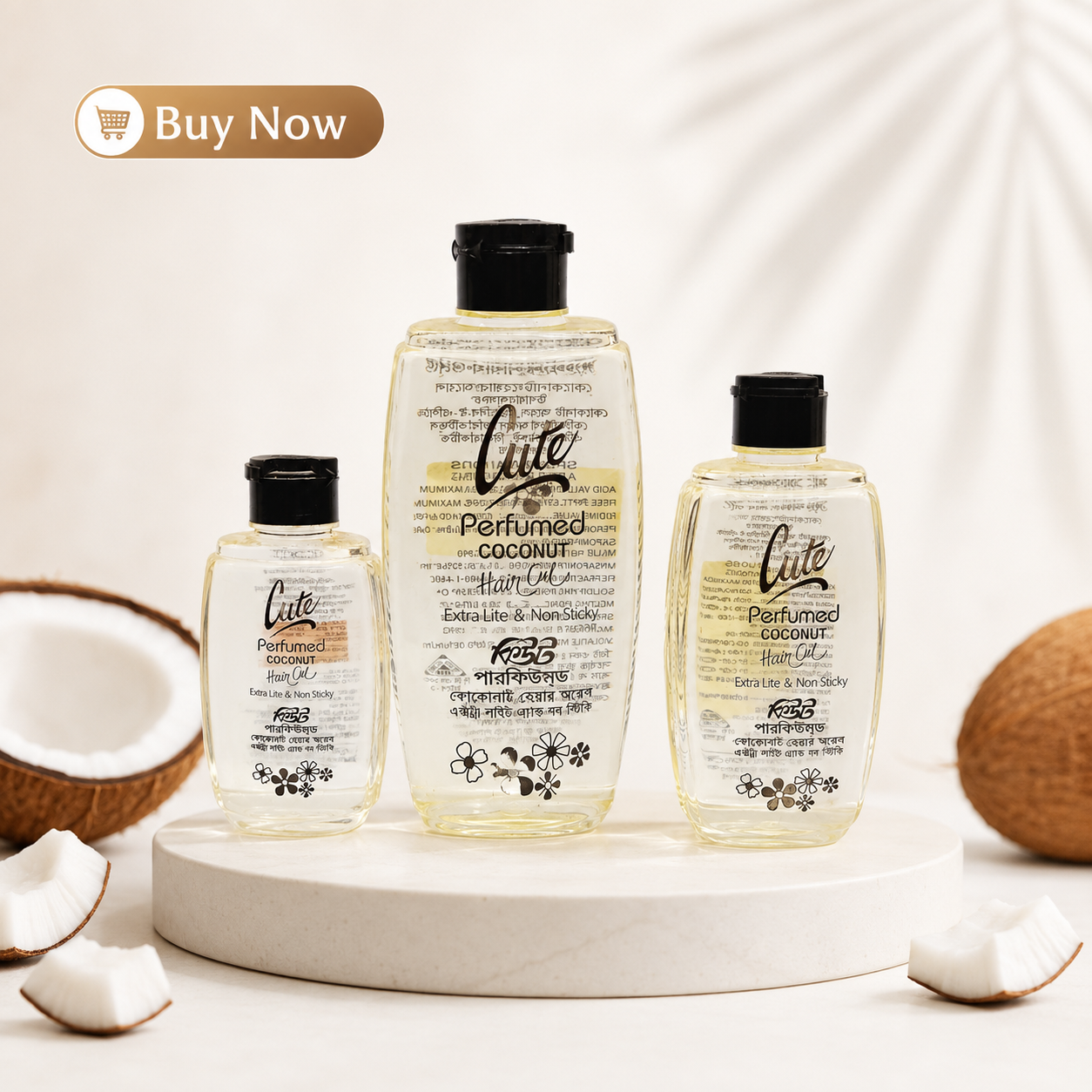Cute Perfumed Coconut Hair Oil-(Extra Lite & Non Sticky)