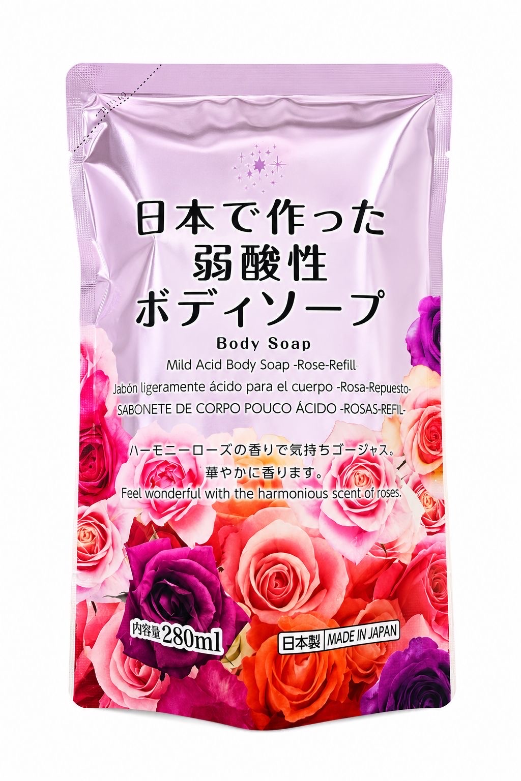 Mild Acid Body Wash Soap rose scent  (daiso 280ml) - Image 1
