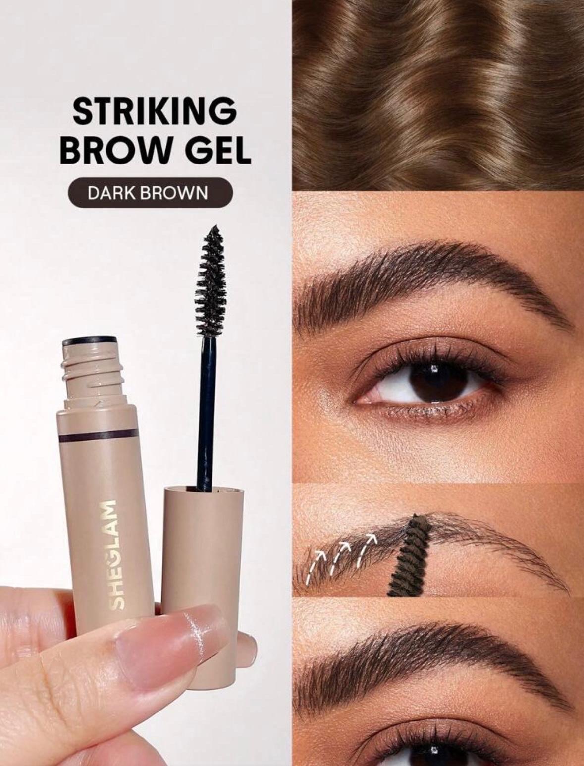 SHEGLAM Striking Brow Gel brow pomade -Dark brown - Image 1