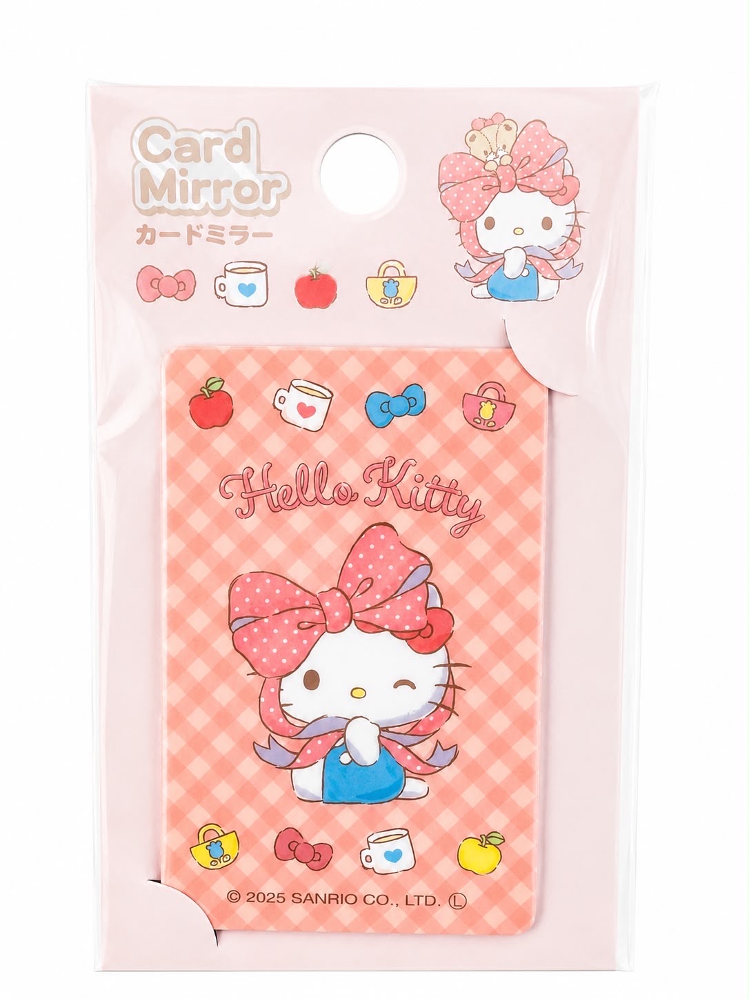 DAISO Hallo kitty (SANRIO)Card Mirror pink - Image 1