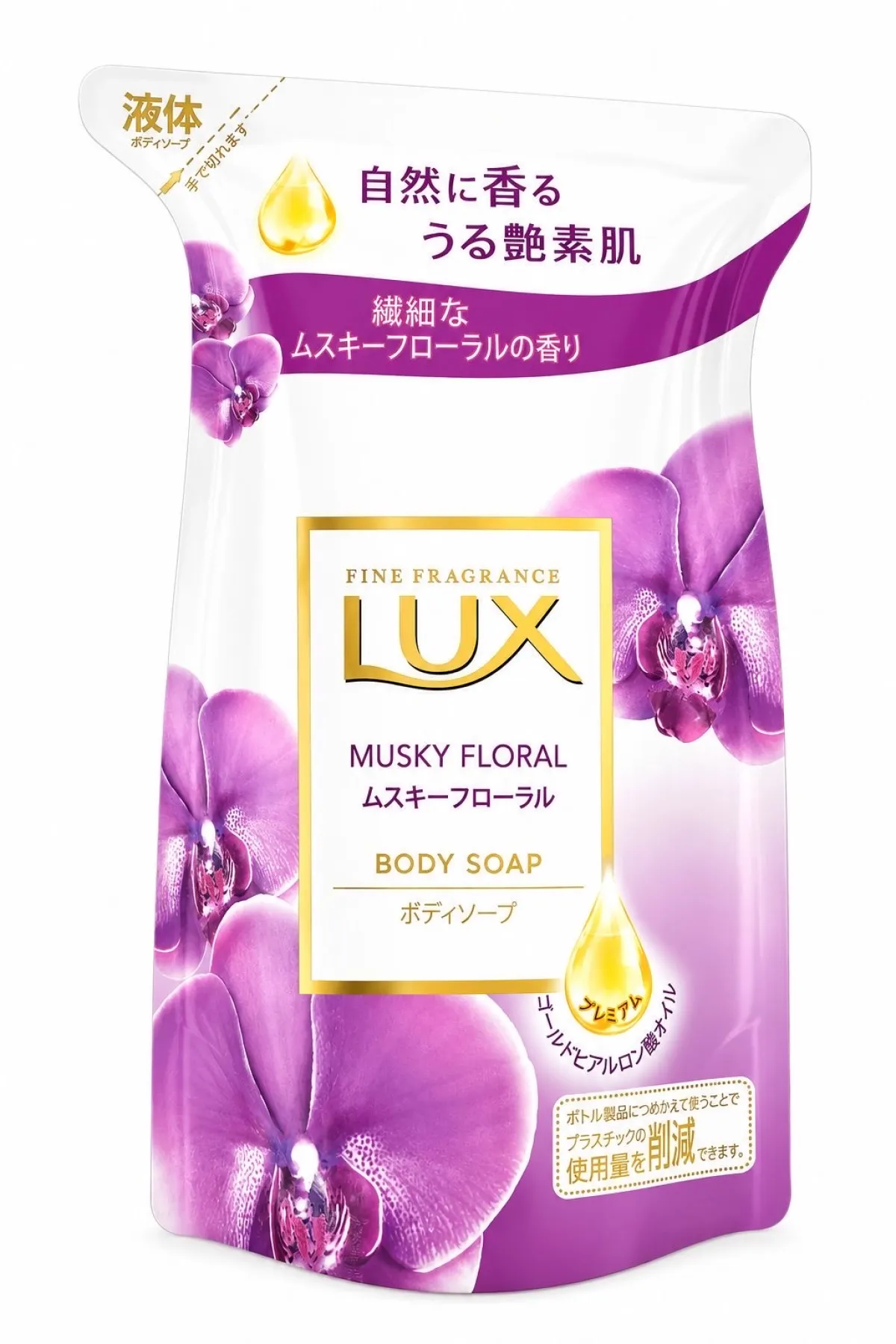 LUXMusky Floral Body Soap Refill, 10.6 oz (300 g) - Image 1
