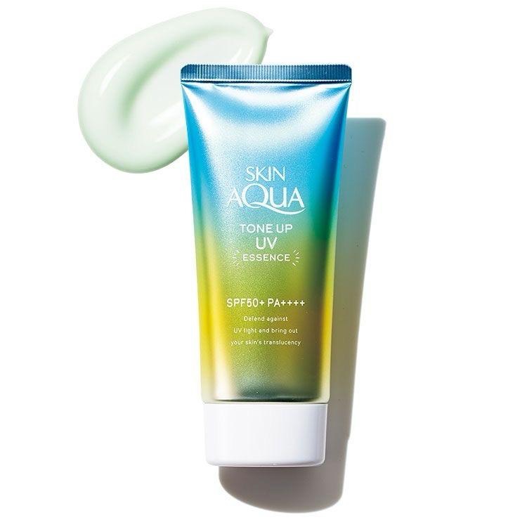 Skin Aqua Tone Up UV Essence Mint Green (SPF 50+ PA++++ Makeup Foundation) 80g - Image 1