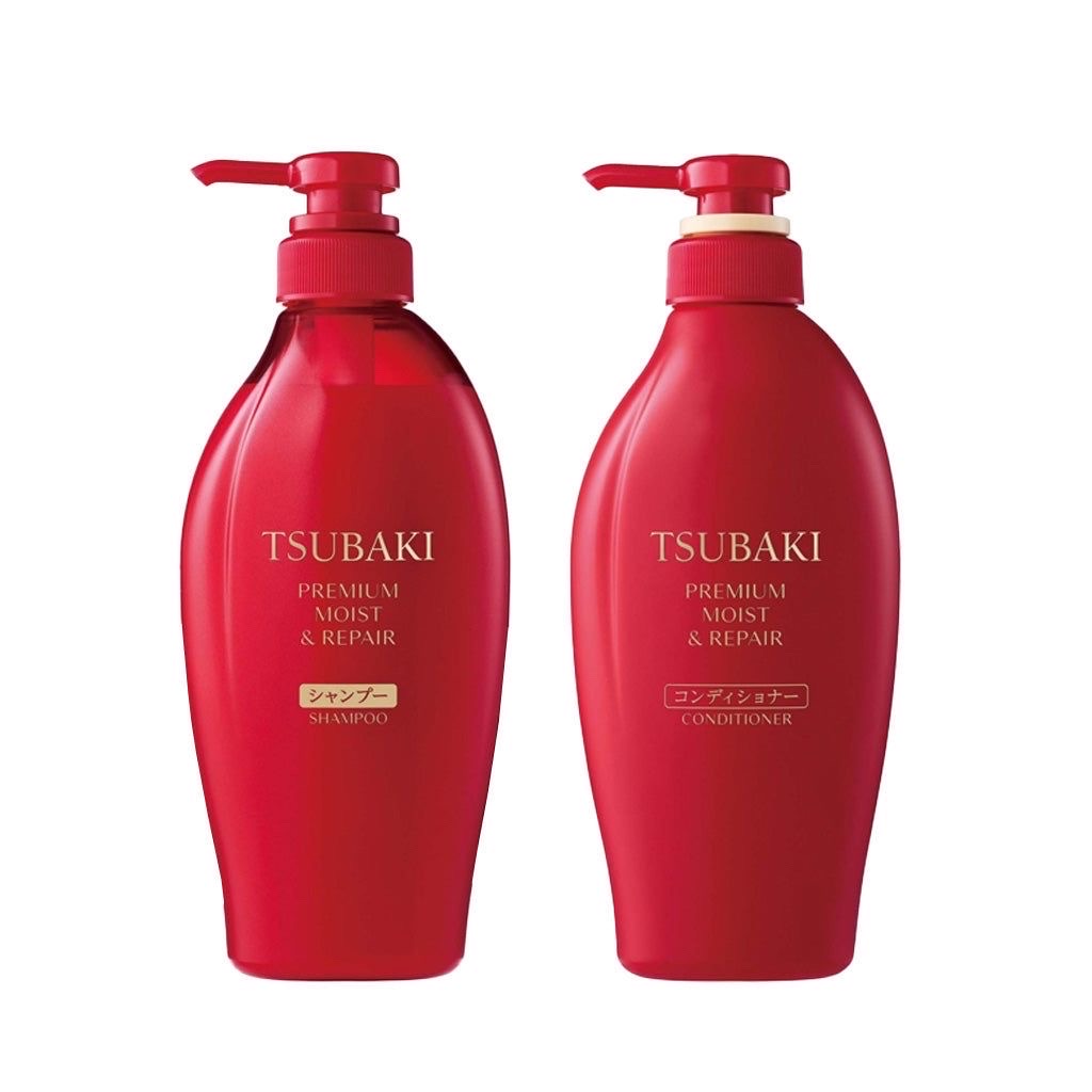 Tsubaki (TSUBAKI) Shampoo Conditioner Set Bottle Premium Moist & Repair 450ml+450ml - Image 1
