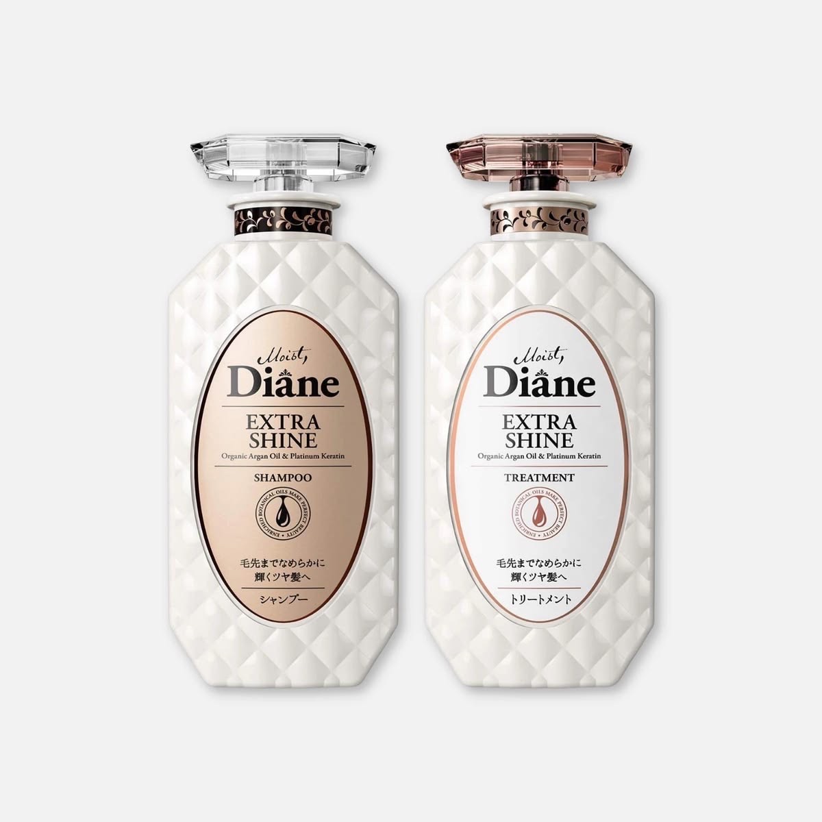 Diane Shampoo & Treatment, Glossy Hair, Floral and Berry Scent, Perfect (450ml+450ml) - Image 1