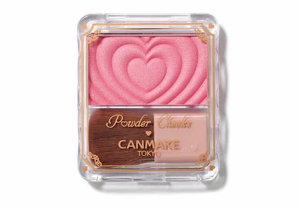 Canmake Powder Cheeks P02 Little Shy Pink with brush 1.8g - Image 1
