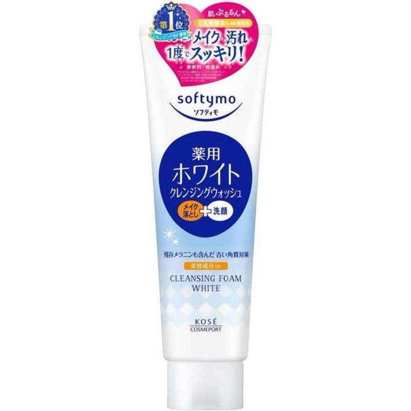 Kose Softymo  Medicated White Cleansing Wash, Makeup Remover + Face Wash(190g) - Image 1