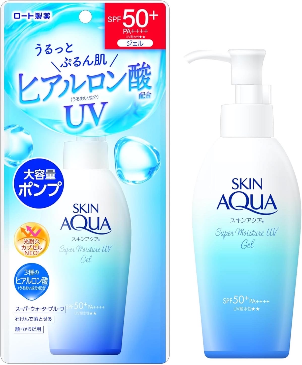 Skin Aqua 50+ Super Moisture Gel Pump (140 g) - Image 1