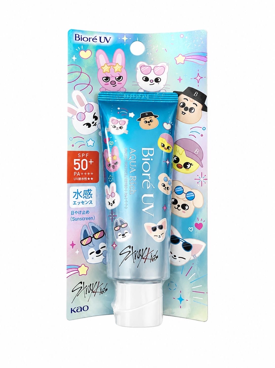 Biore UV Aqua rich Watery Essence spf 50+ 70g (stray kids limited edition) - Image 1