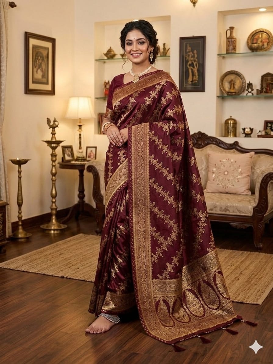 Japani Silk Sharee with Blouse Piece_img_1