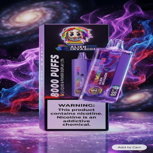 Dummy Vapes Alien Invasion 8000 Puffs Disposable Vape - 5% Nicotine with Smart Display