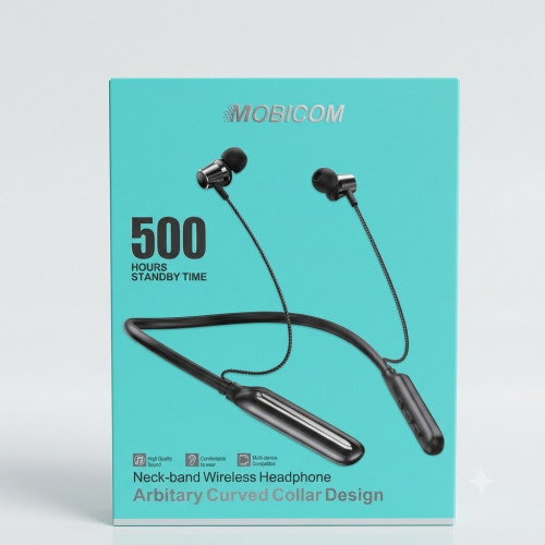 Mobicom E80 Long-Lasting Bluetooth Neckband – 500 Hours Standby_img_1