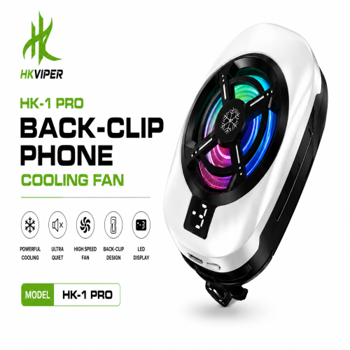 HK-1 PRO Back-Clip Phone Cooling Fan – Ultra-Quiet Gaming Cooler_img_1