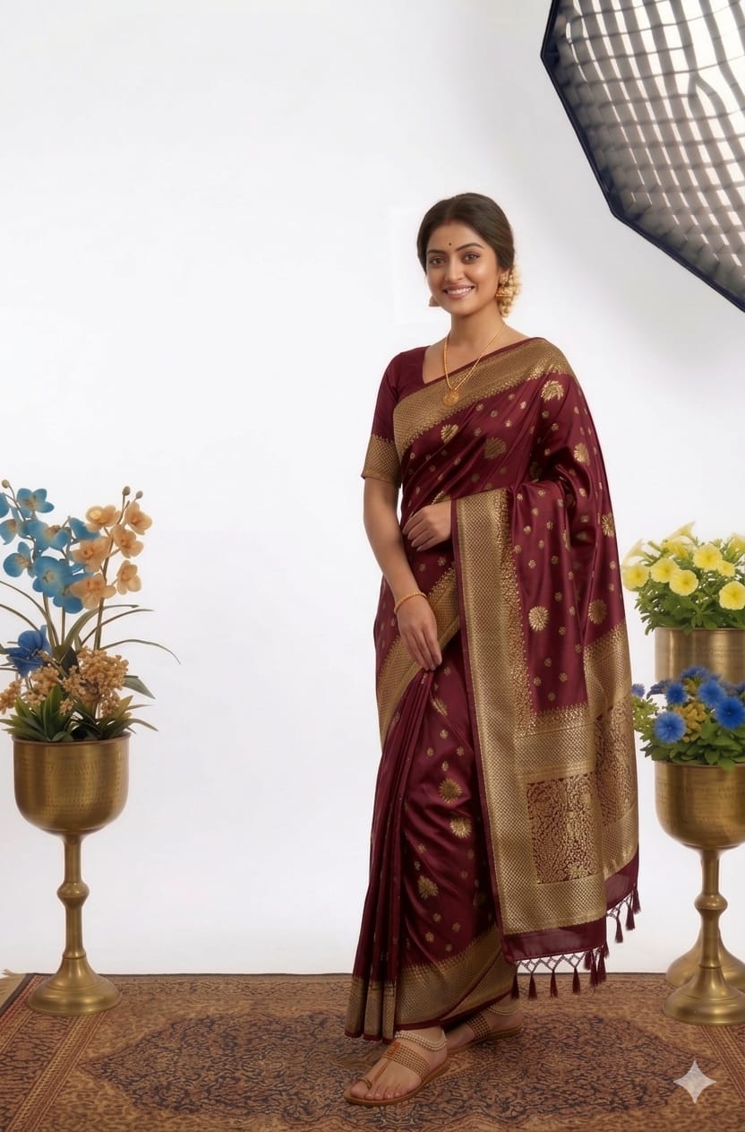 Japani Silk Sharee with Blouse Piece_img_6