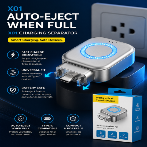 X01 Type-C Auto-Eject Charging Separator - Fast Charge Compatible_img_1