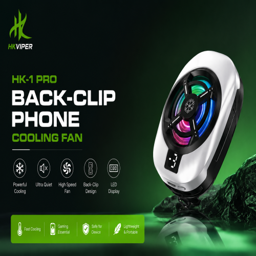 HK-1 PRO Back-Clip Phone Cooling Fan – Ultra-Quiet Gaming Cooler_img_2