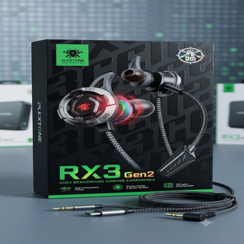 Plextone RX3 Gen II Gaming Earphones - Hi-Fi Metal Wired Earbuds_img_1