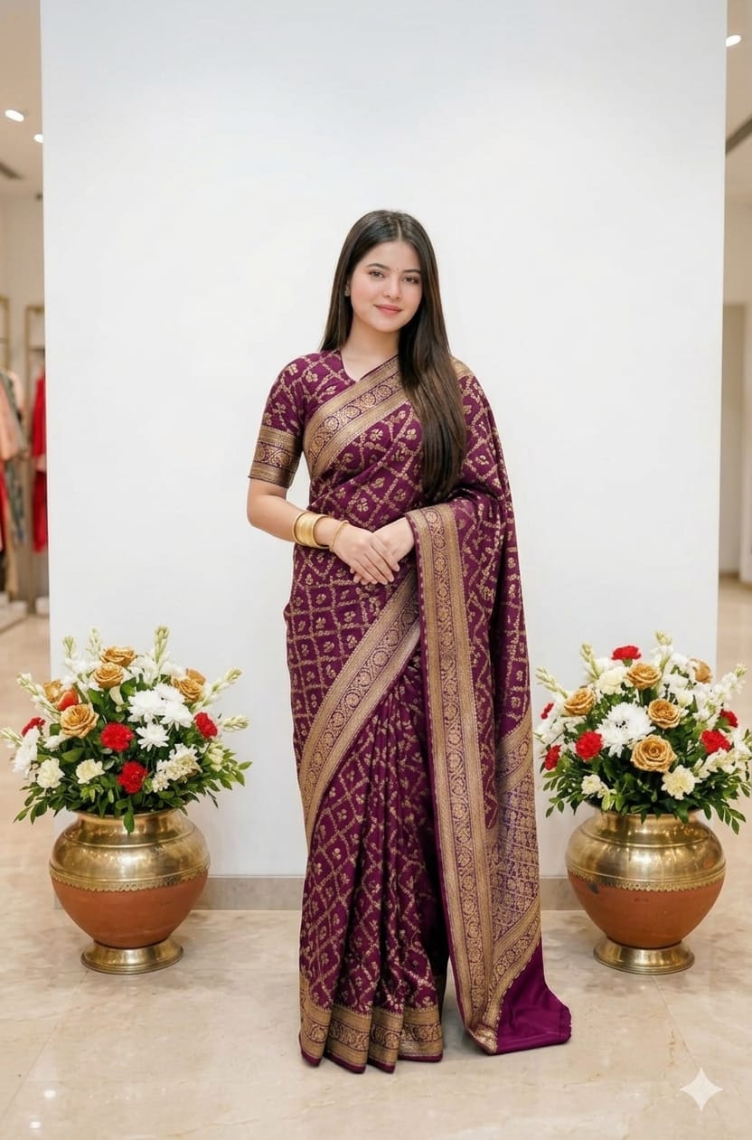 Japani Silk Sharee with Blouse Piece_img_8