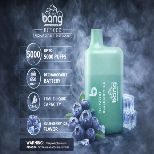 Bang BC5000 Disposable Vape in Blueberry Ice flavor 13ml_img_1