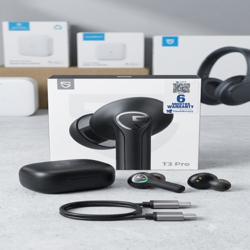 SoundPEATS T3 Pro Hybrid ANC Wireless Earbuds with 12mm Dynamic Drive