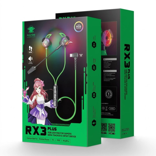 Plextone RX3 Plus Gaming Earbuds - Low Latency Type-C Earphone