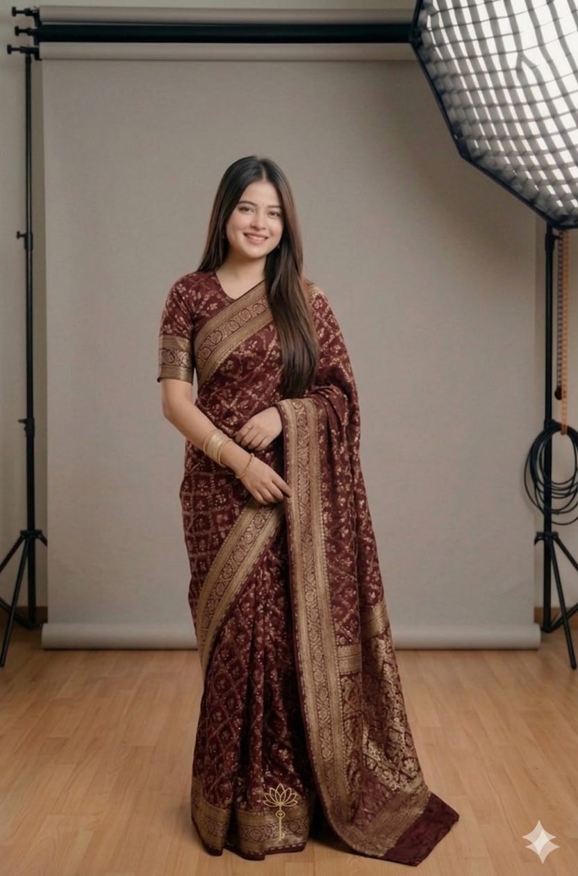 Japani Silk Sharee with Blouse Piece_img_5