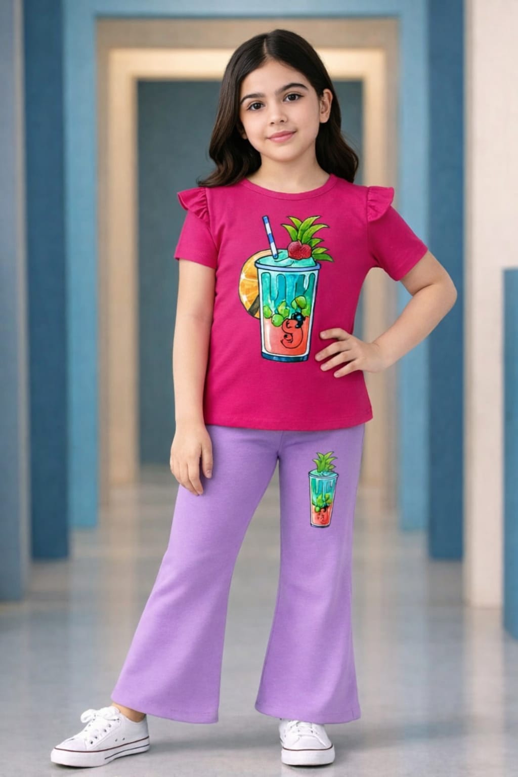 Half Sleeve T-shirt and Pant Set_img_1