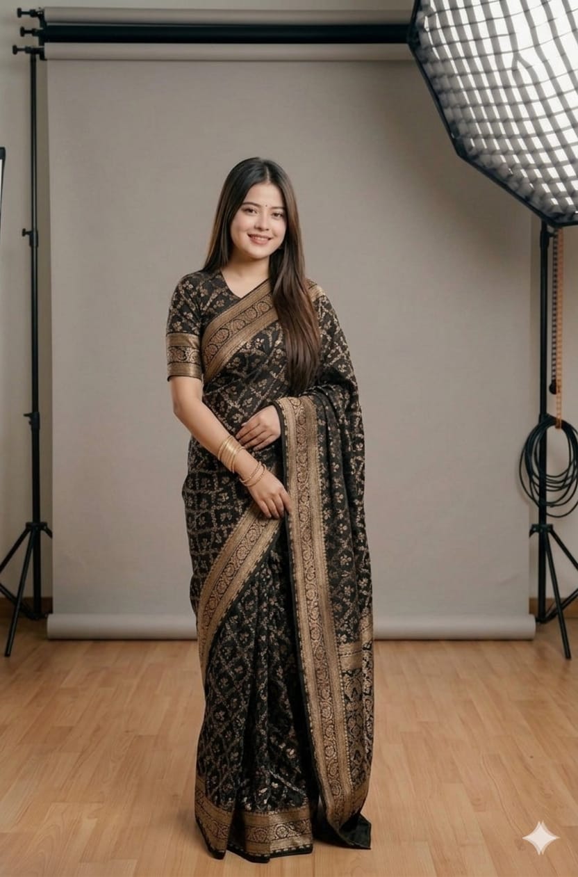 Japani Silk Sharee with Blouse Piece_img_10