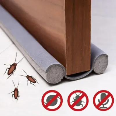 Door Bottom Sealing Strip - Gap Dust Stopper, Foam Draft Blocker, AC Air and Insect Protector_img_0