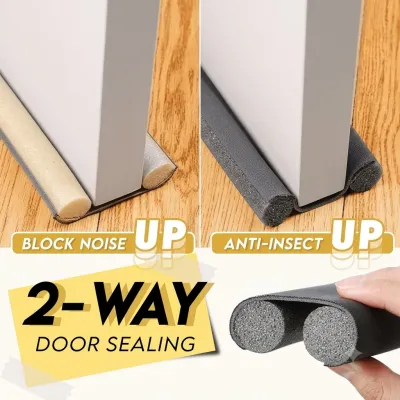 Door Bottom Sealing Strip - Gap Dust Stopper, Foam Draft Blocker, AC Air and Insect Protector_img_2