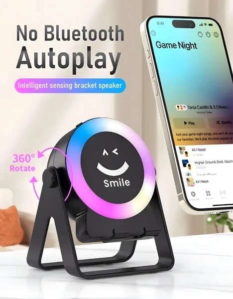 Sensor RGB Bluetooth Speaker & Multi-Surface Phone Stand