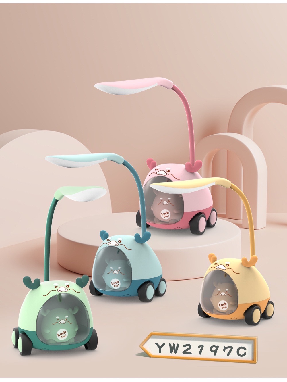 Foldable LED Study Lamp with Pen Holder & Sharpener