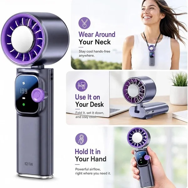 JF166 Handheld  TEC Cooling Fan- 199-Speed Levels - 4000mAh