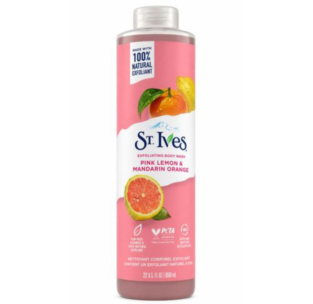 St Ives Pink Lemon & Mandarin Orange Exfoliating Body Wash 650ml
