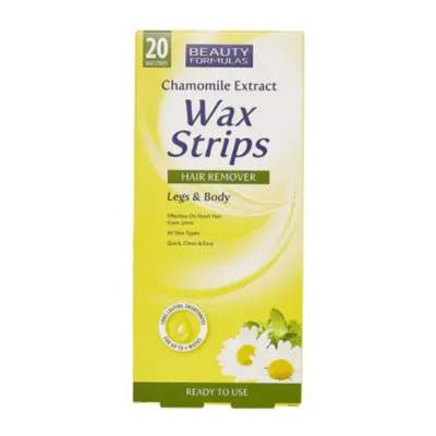 Beauty Formulas Chamomile Extract Leg & Body Wax Strips 20Pcs_img_0