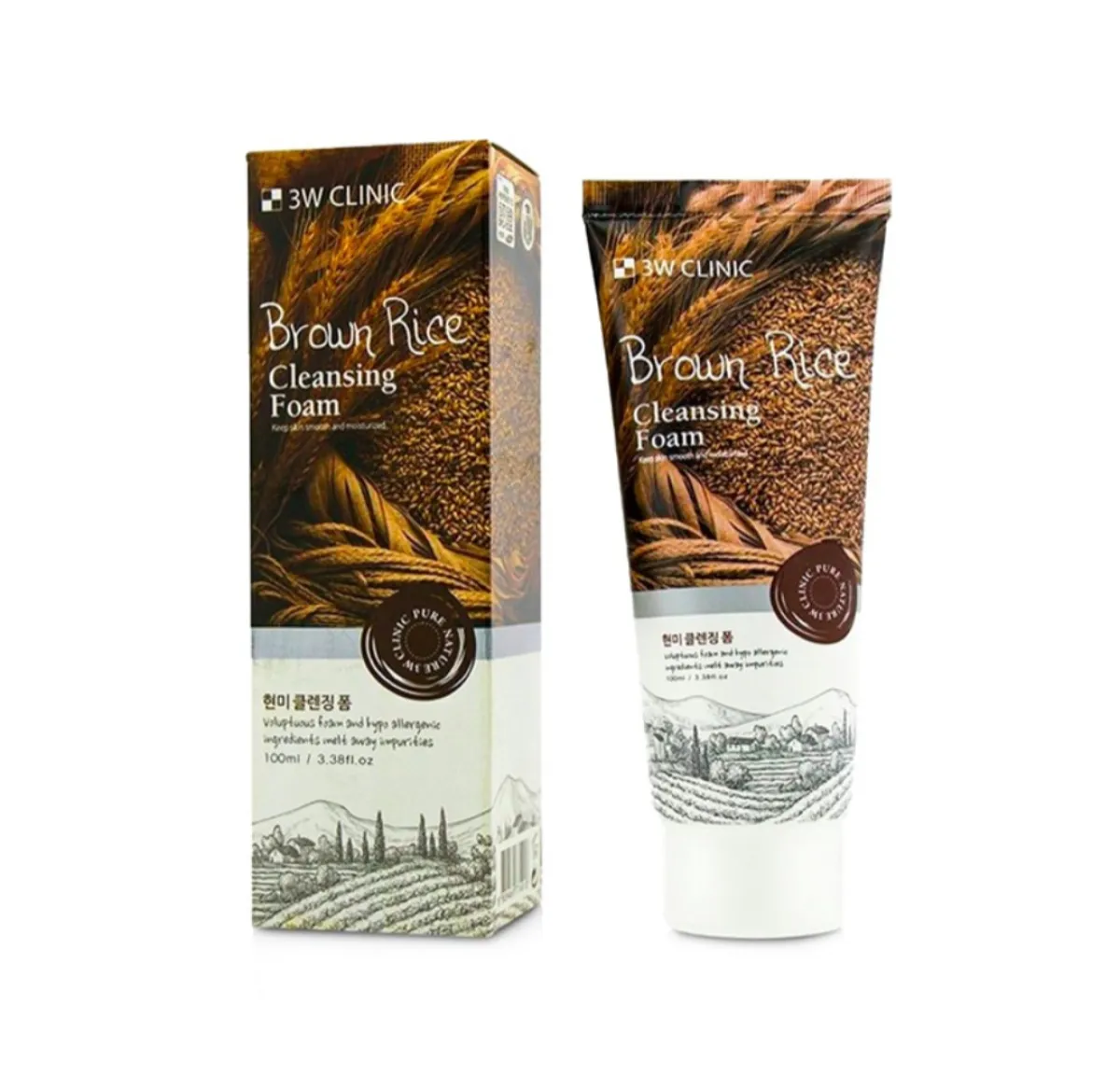3W Clinic Brown Rice Cleansing Foam 100ml