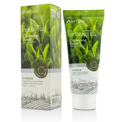 3W Clinic Green Tea Cleansing Foam 100ml_img_0