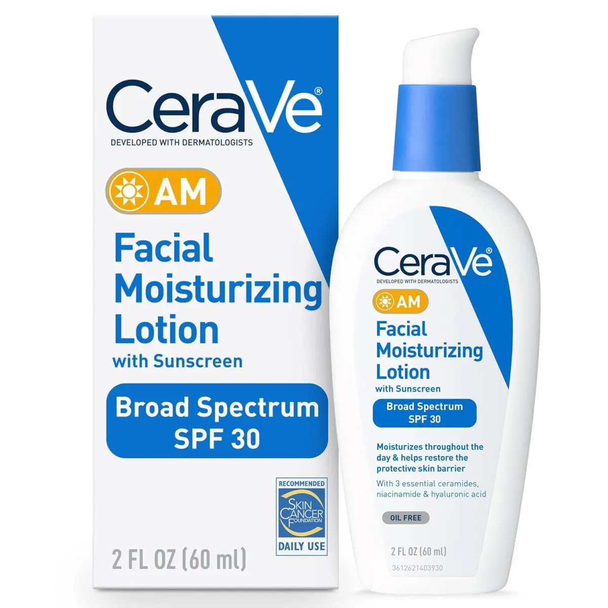CeraVe AM Oil-Free Face SPF30 Sunscreen Lotion 60 ml