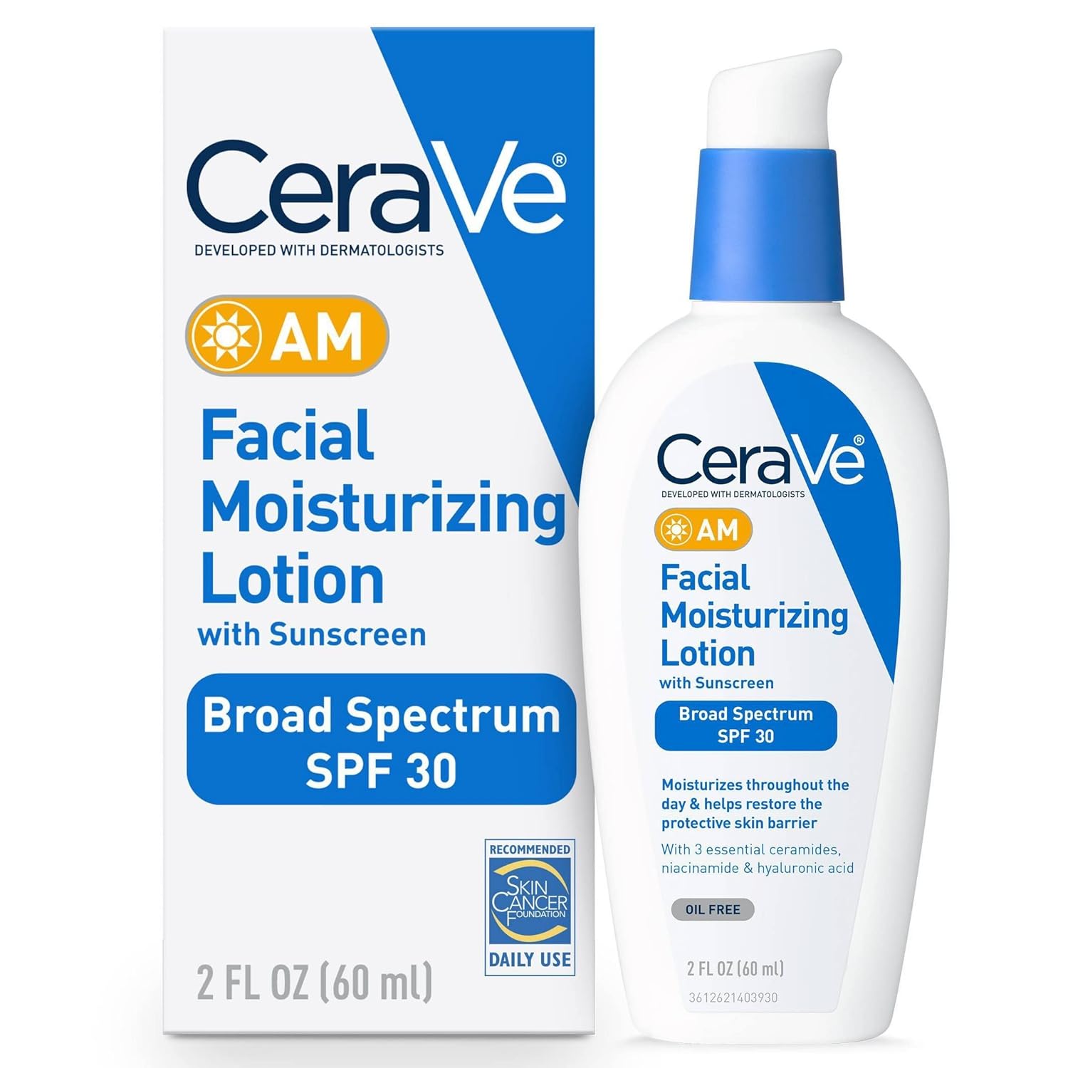 CeraVe AM Oil-Free Face SPF30 Sunscreen Lotion 60 ml