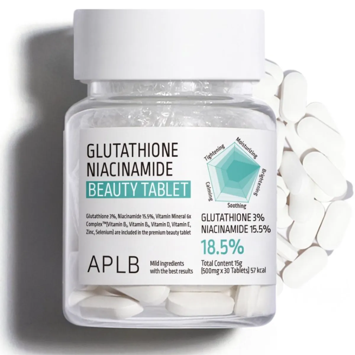 APLB Glutathione Niacinamide Beauty Tablet (500mg x 30 Tablets)