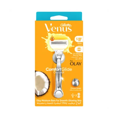 Gillette Venus Comfort Glide Coconutw/Olay Razor 5 Bladed + 2 Count Blades Refill_img_0