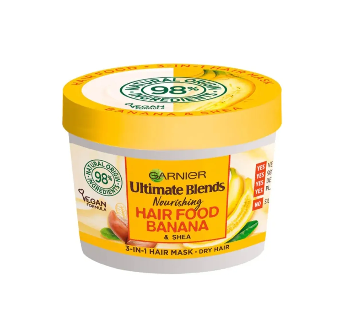 Garnier Ultimate Blends Hair Food Banana 3-in-1 Dry Hair Mask Treatment 400ml